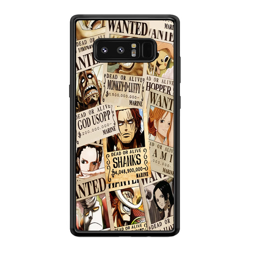 One Piece Wanted Poster Samsung Galaxy Note 8 Case