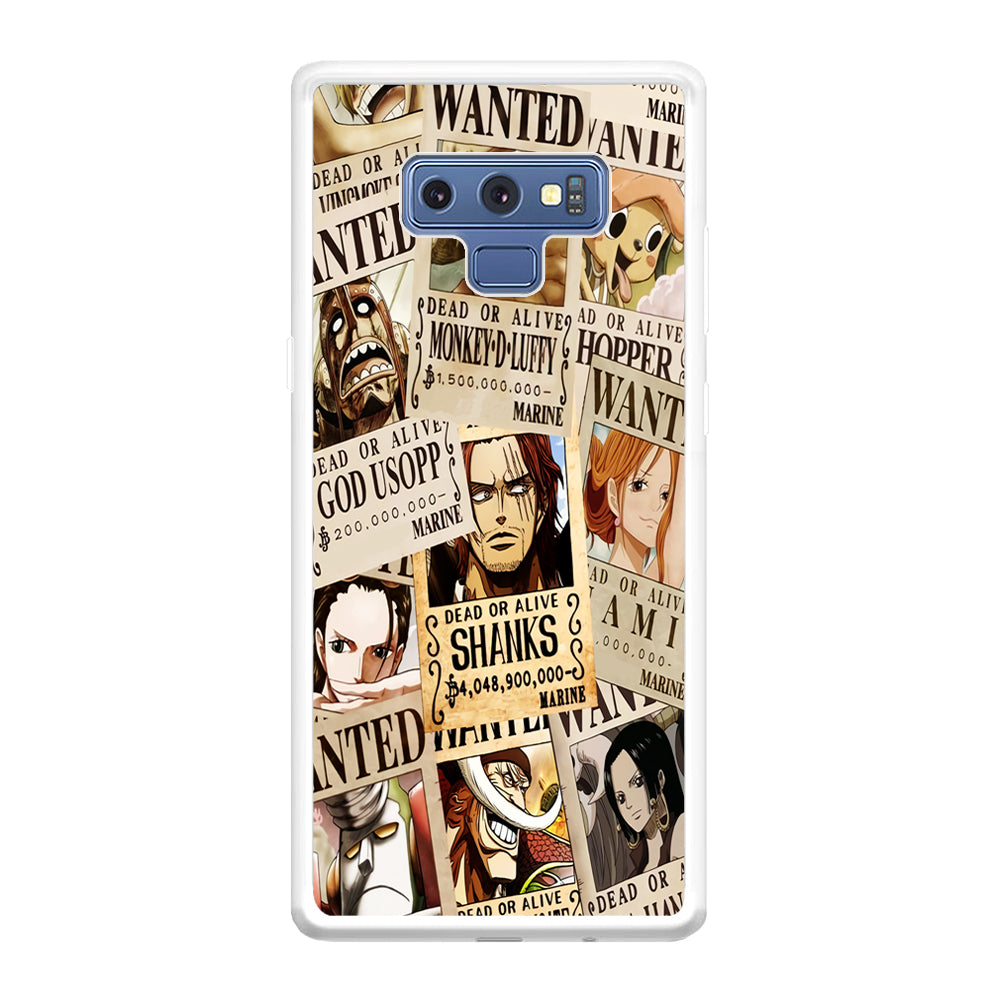 One Piece Wanted Poster Samsung Galaxy Note 9 Case