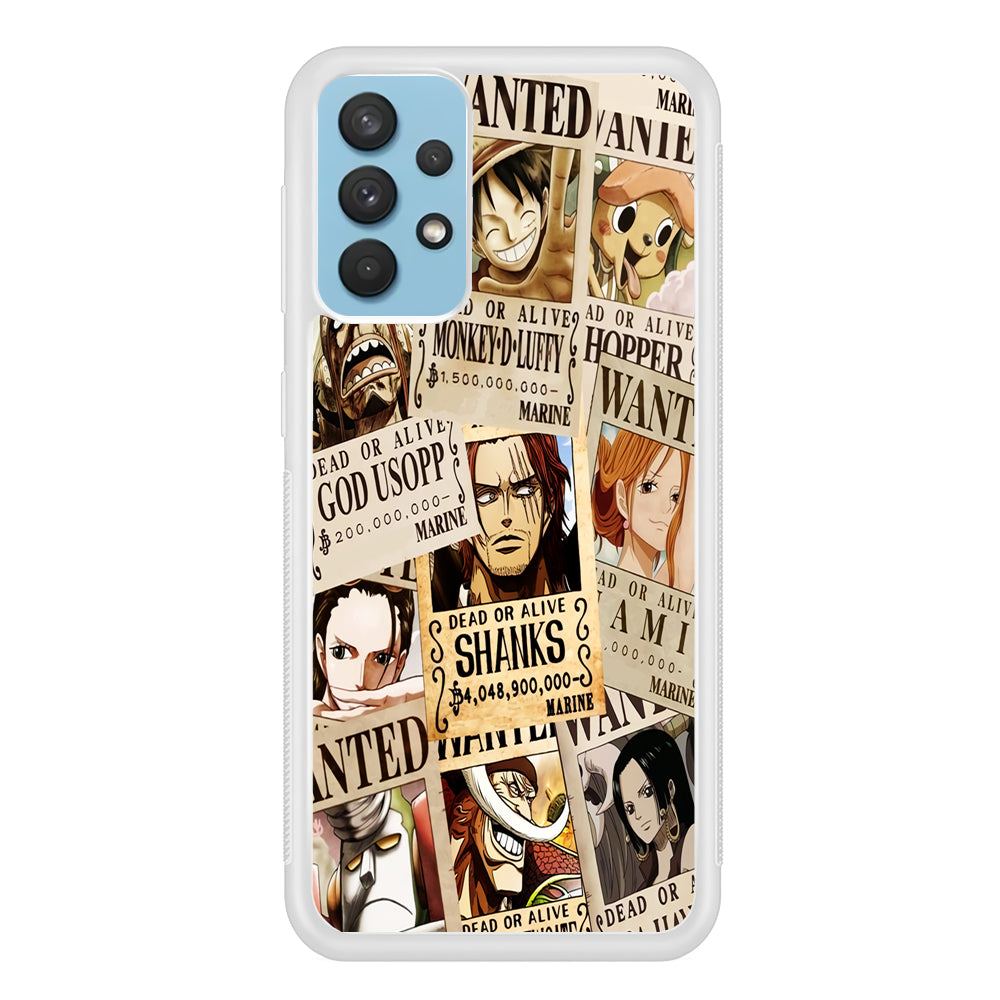 One Piece Wanted Poster Samsung Galaxy A32 Case