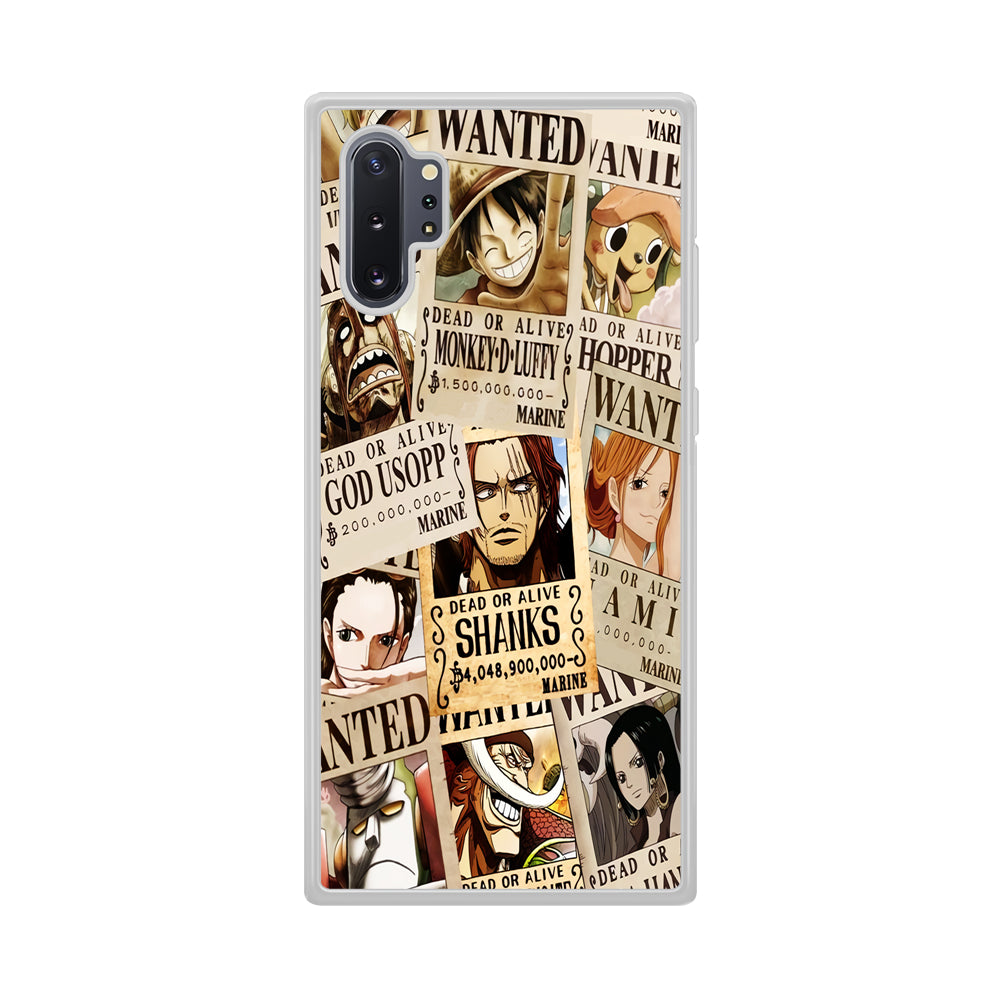 One Piece Wanted Poster Samsung Galaxy Note 10 Plus Case