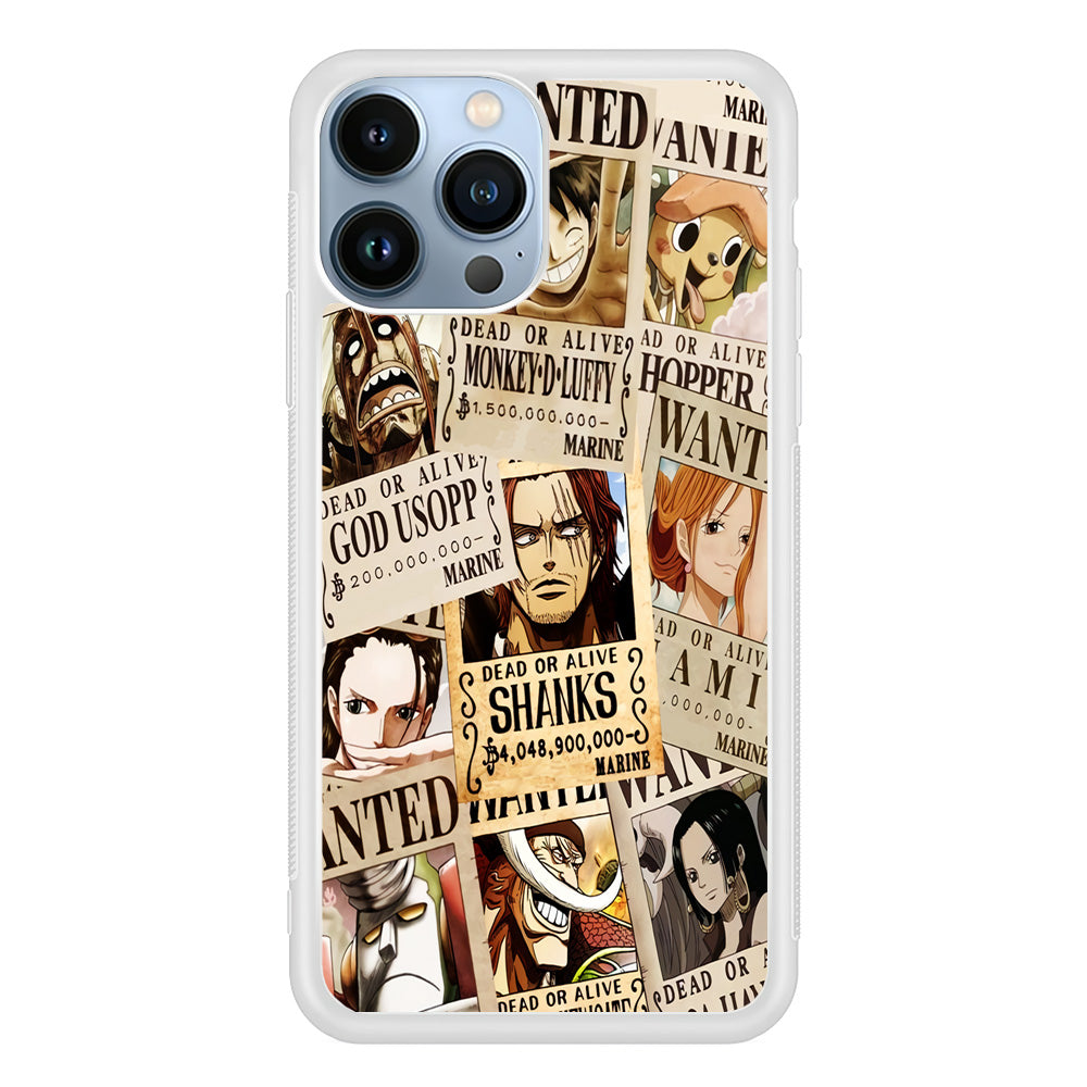 One Piece Wanted Poster iPhone 13 Pro Max Case