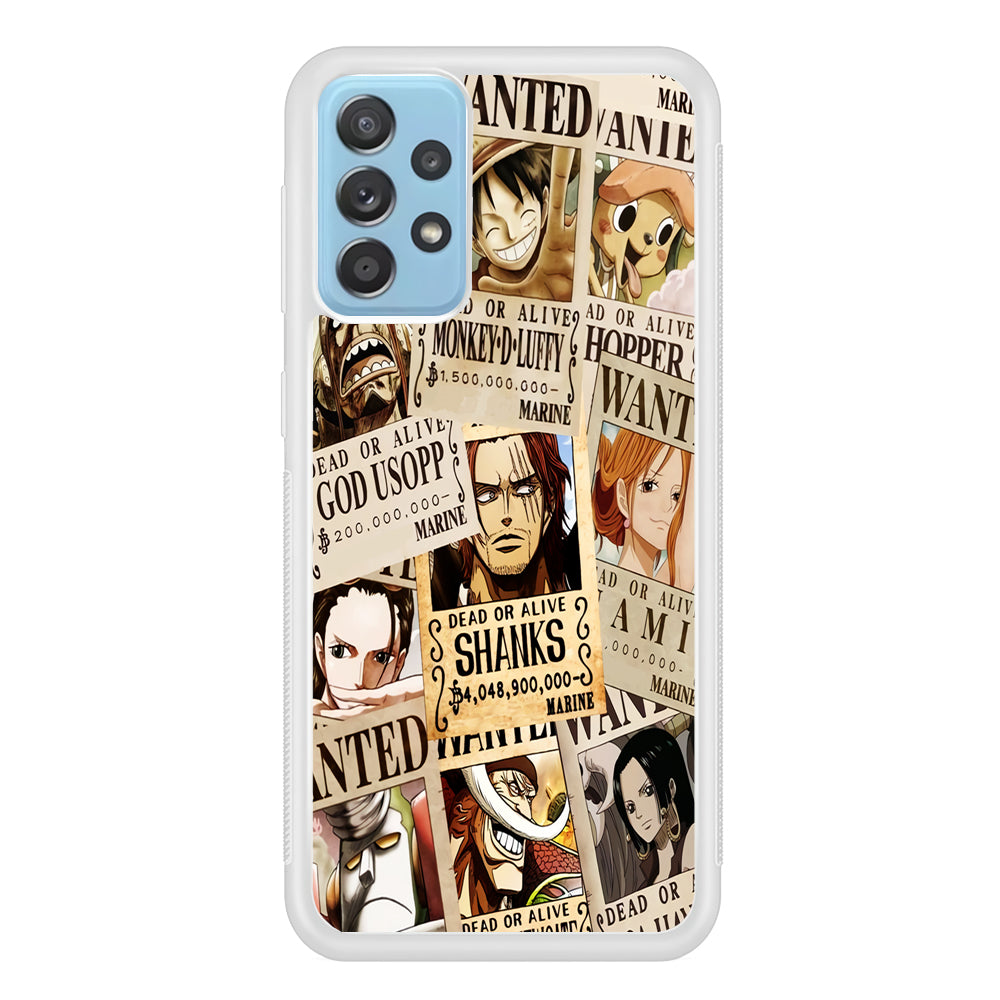 One Piece Wanted Poster Samsung Galaxy A52 Case