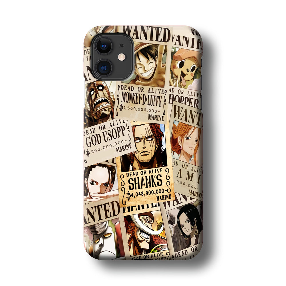 One Piece Wanted Poster iPhone 11 Case