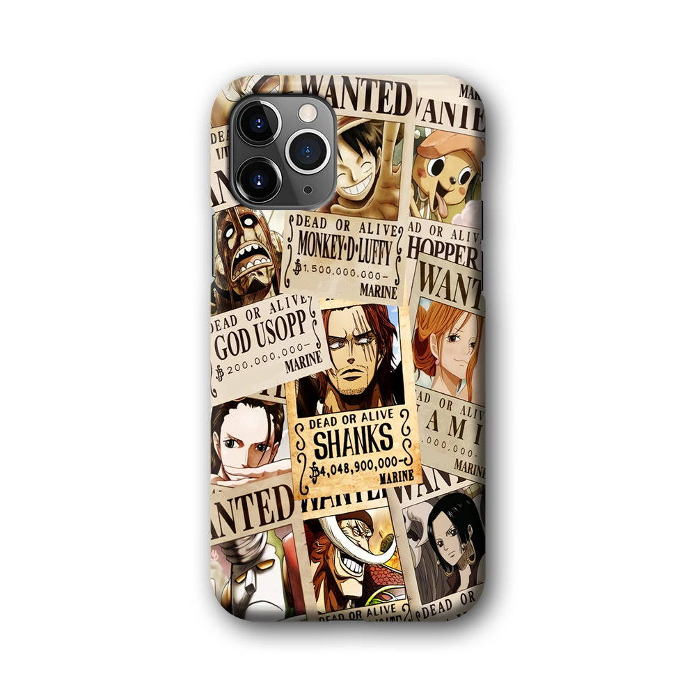 One Piece Wanted Poster iPhone 11 Pro Max Case