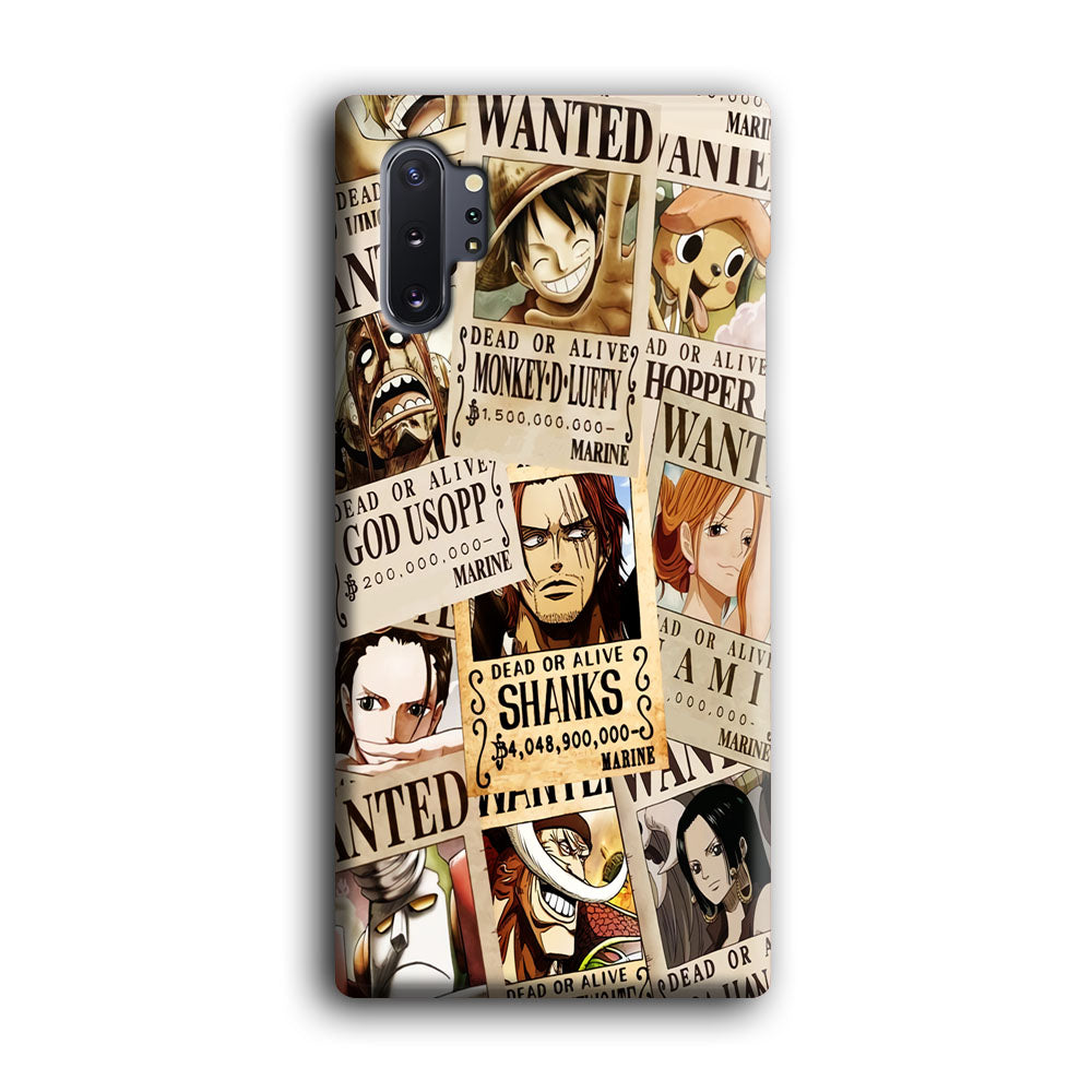 One Piece Wanted Poster Samsung Galaxy Note 10 Plus Case