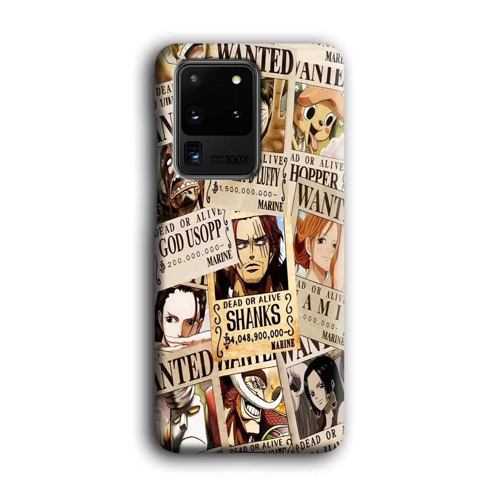 One Piece Wanted Poster Samsung Galaxy S20 Ultra Case