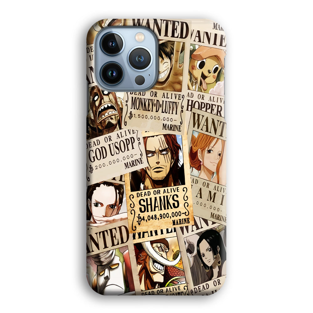 One Piece Wanted Poster iPhone 13 Pro Max Case