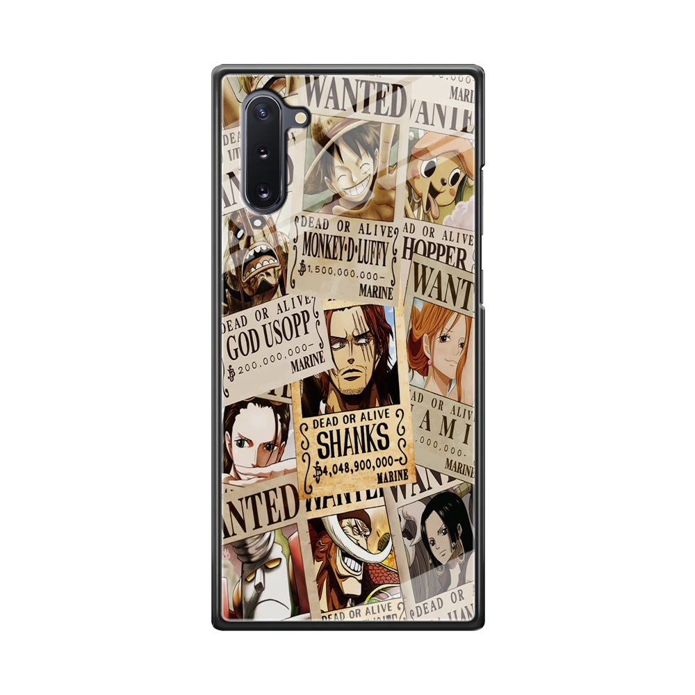 One Piece Wanted Poster Samsung Galaxy Note 10 Case
