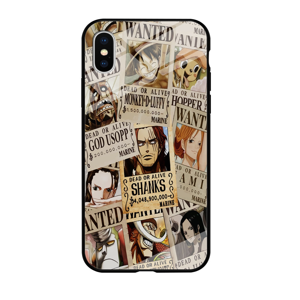 One Piece Wanted Poster iPhone X Case