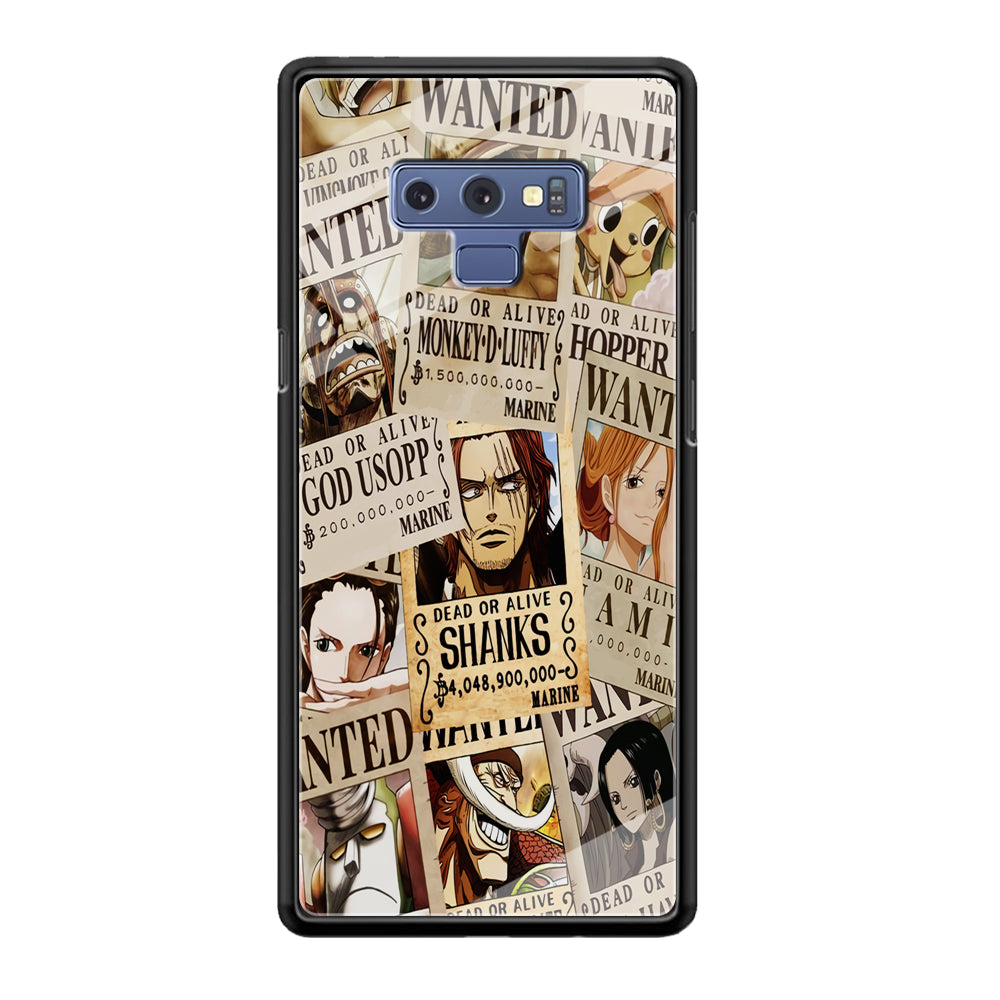 One Piece Wanted Poster Samsung Galaxy Note 9 Case