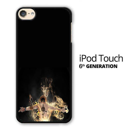 One Piece Ace Black iPod Touch 6 Case - Ezzystore