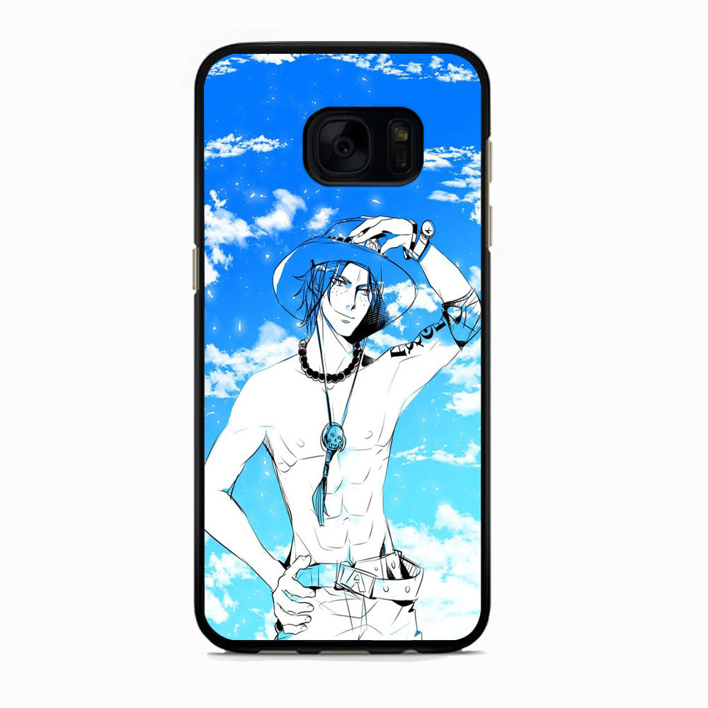 One Piece Ace In The Sky Samsung Galaxy S7 Edge Case