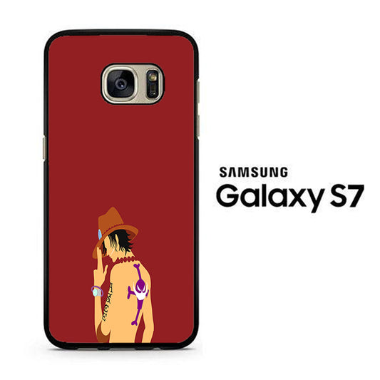 One Piece Ace Maroon Samsung Galaxy S7 Case