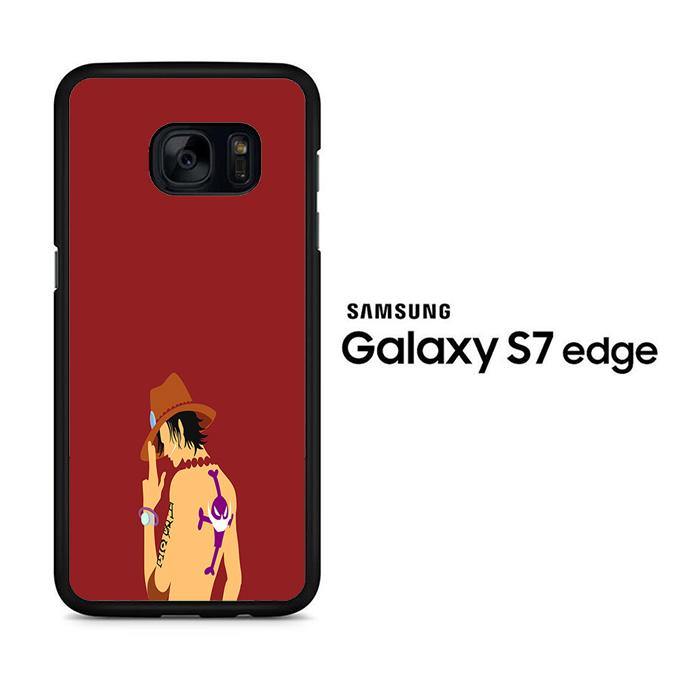 One Piece Ace Maroon Samsung Galaxy S7 Edge Case - ezzyst