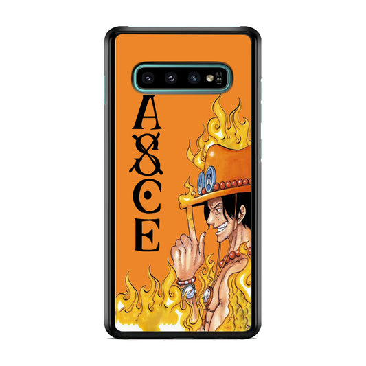 One Piece Ace Orange Tatto Samsung Galaxy S10 Case