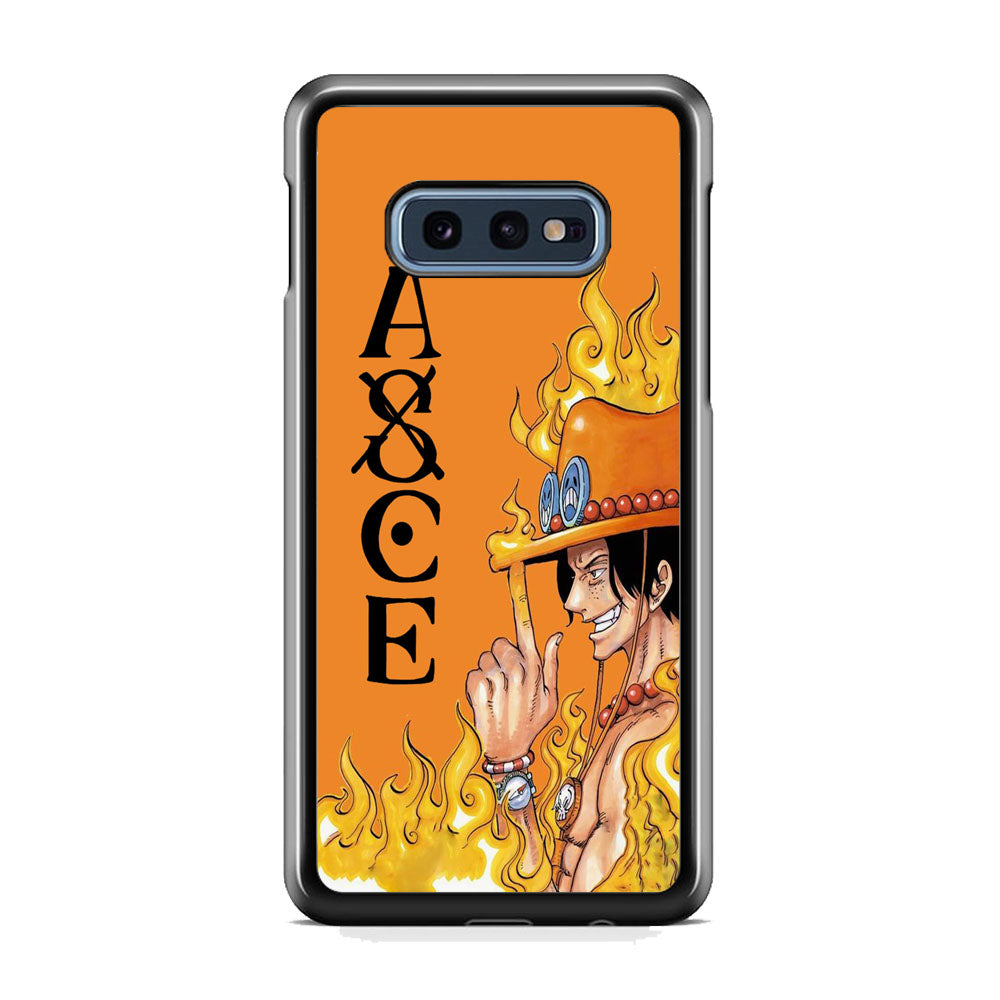 One Piece Ace Orange Tatto Samsung Galaxy 10e Case