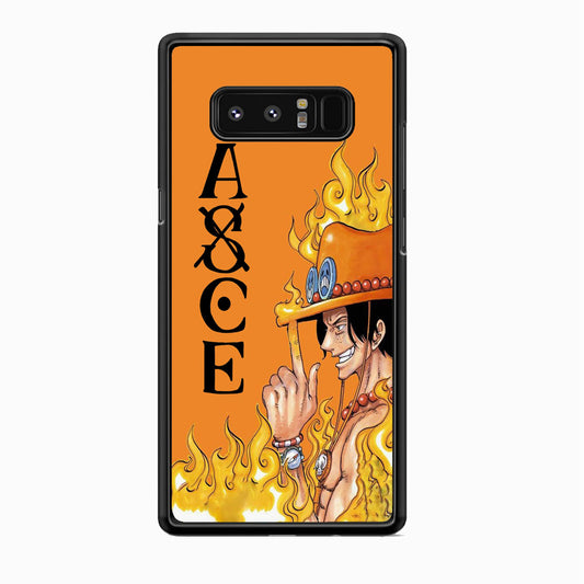 One Piece Ace Orange Tatto Samsung Galaxy Note 8 Case