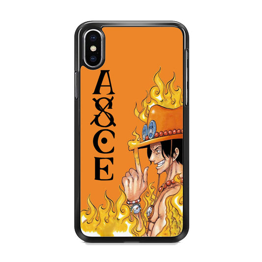 One Piece Ace Orange Tatto iPhone Xs Case