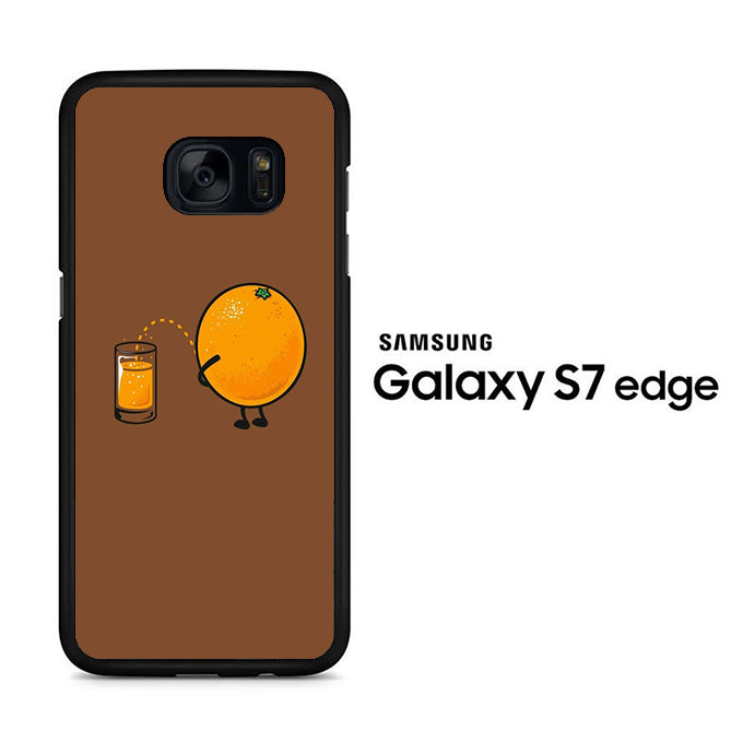 Orange Pee Orange Juice Samsung Galaxy S7 Edge Case
