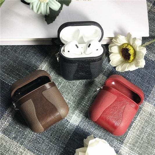 Royal Colour Skin PU Leather Protective Case Cover For Apple Airpods