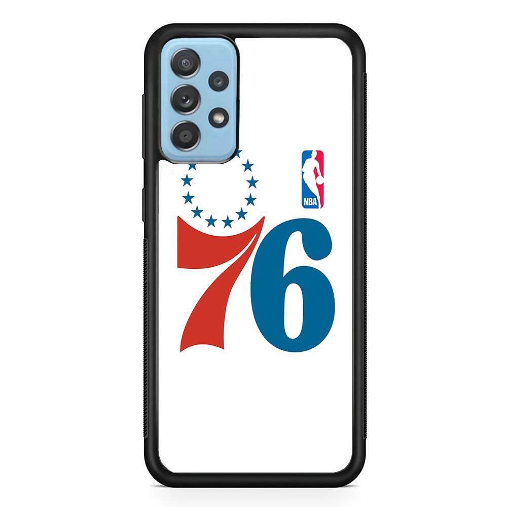 Philadelphia 76ers White Samsung Galaxy A52 Case