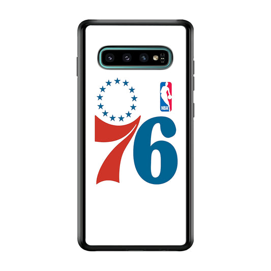 Philadelphia 76ers White Samsung Galaxy S10 Plus Case