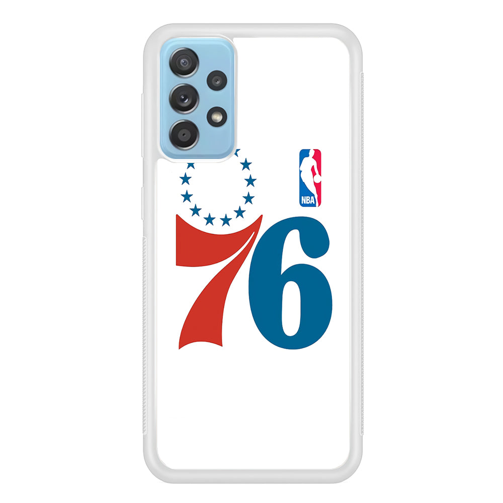 Philadelphia 76ers White Samsung Galaxy A52 Case