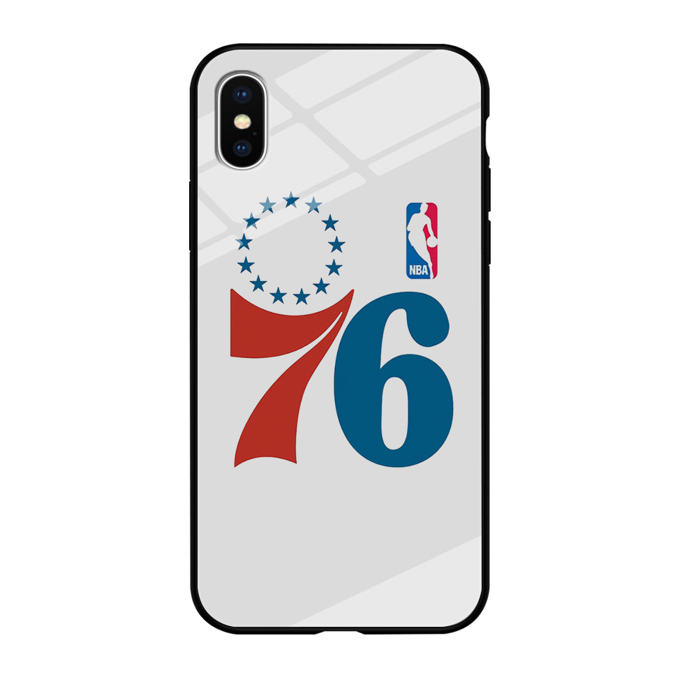 Philadelphia 76ers White iPhone XS Case