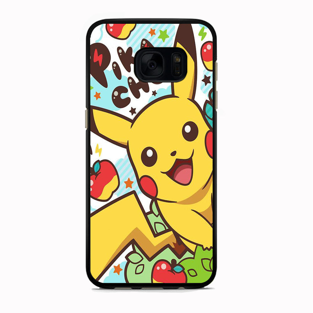 Pokemon Pikachu Art Samsung Galaxy S7 Edge Case