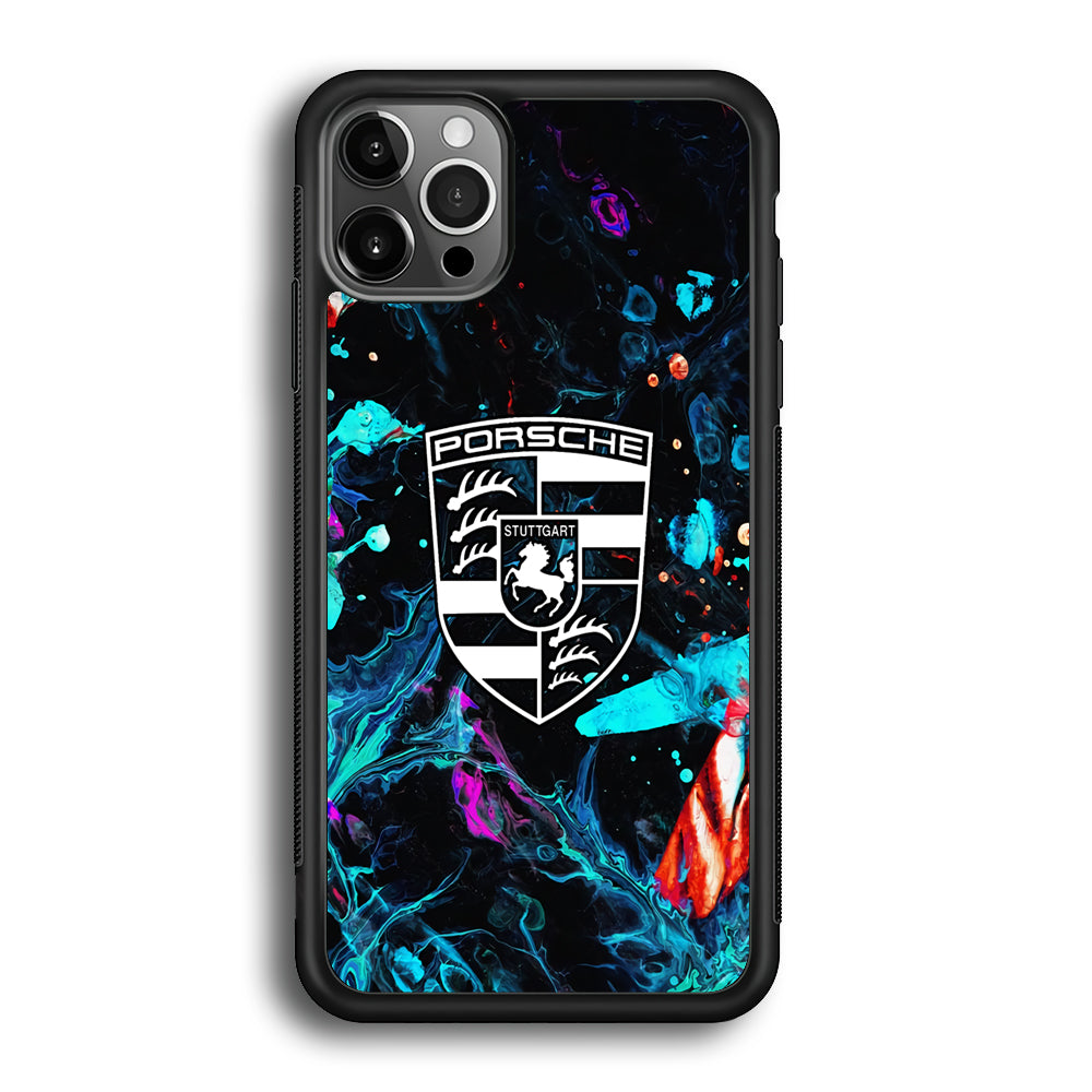 Porsche Logo Marble iPhone 12 Pro Case - Ezzystore
