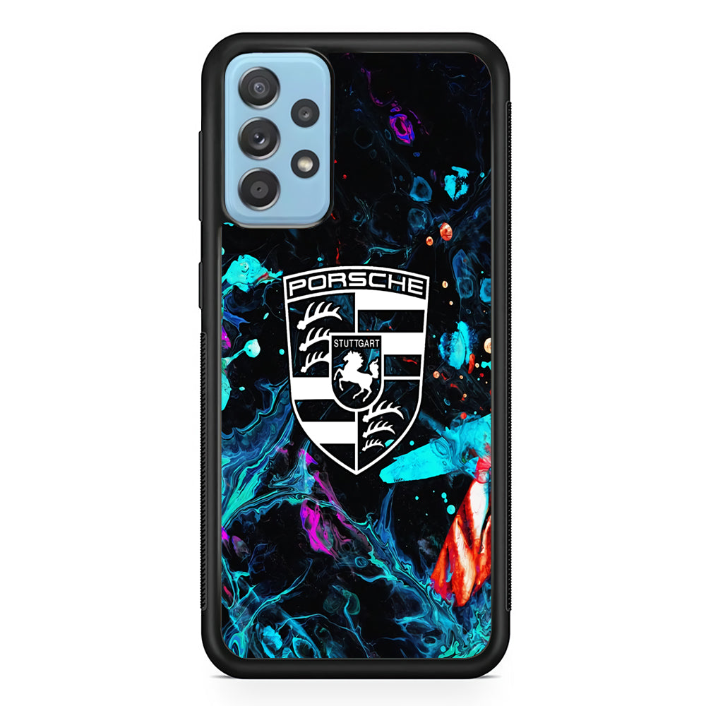 Porsche Logo Marble Samsung Galaxy A72 Case - Ezzystore