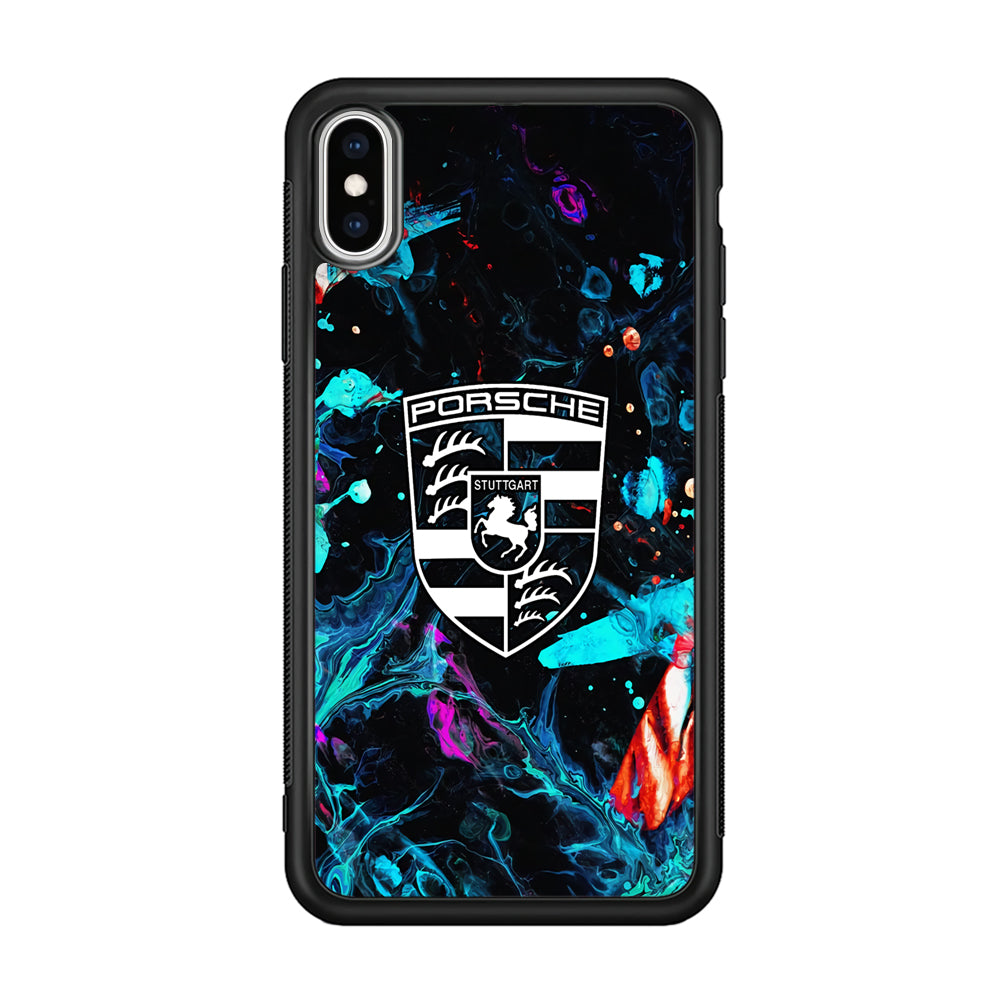Porsche Logo Marble iPhone X Case - Ezzystore