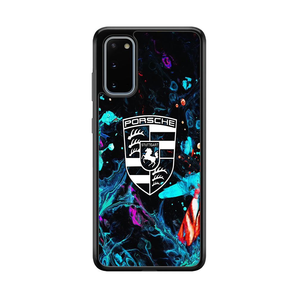 Porsche Logo Marble Samsung Galaxy S20 Case - Ezzystore