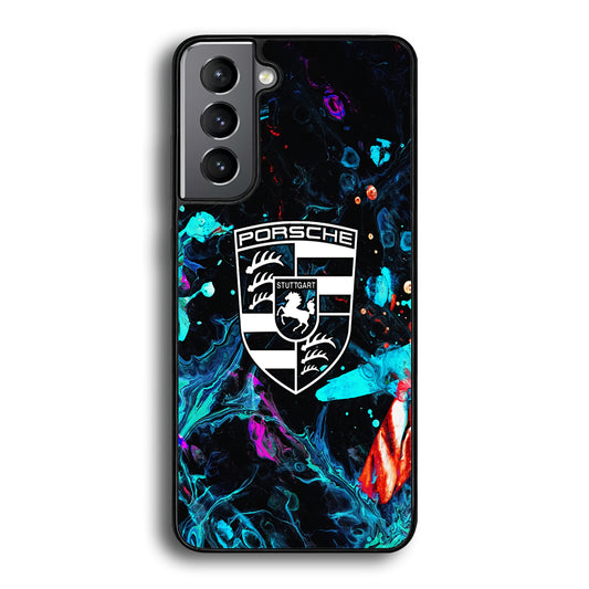 Porsche Logo Marble Samsung Galaxy S21 Case - Ezzystore