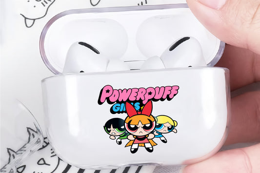 Powepuff Girls Angry Style Protective Clear Case Cover For Apple AirPod Pro