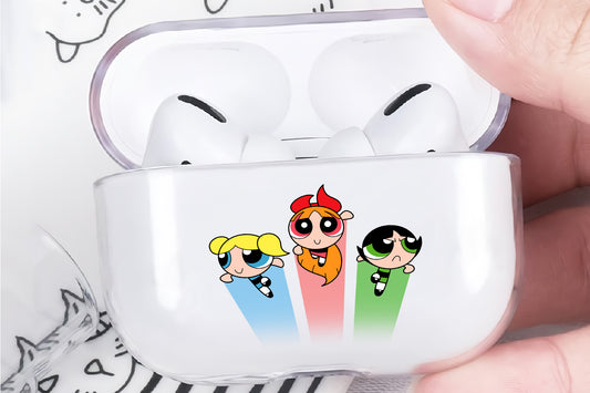 Powepuff Girls Team Protective Clear Case Cover For Apple AirPod Pro