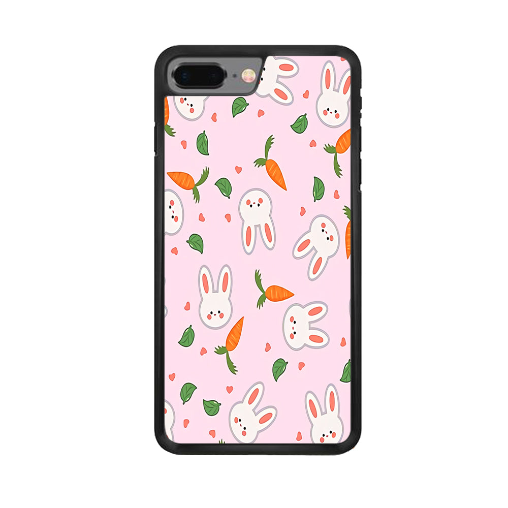 Rabbit Carrot Doodle iPhone 7 Plus Case