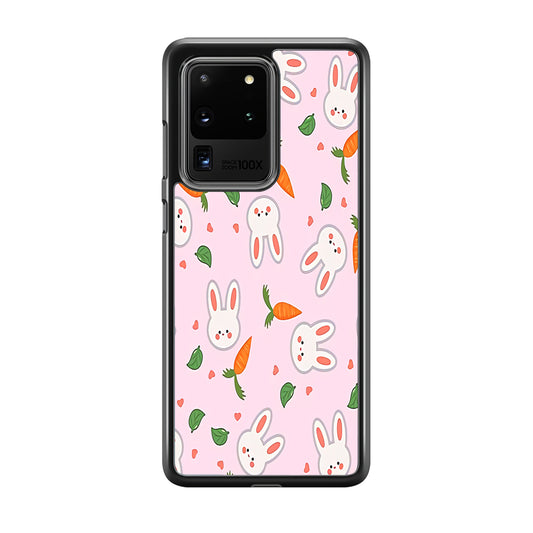 Rabbit Carrot Doodle Samsung Galaxy S20 Ultra Case