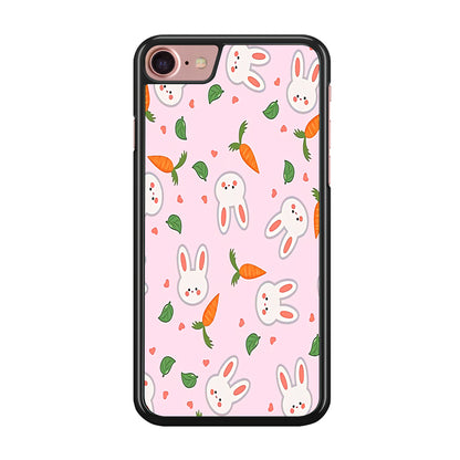 Rabbit Carrot Doodle iPhone 7 Case