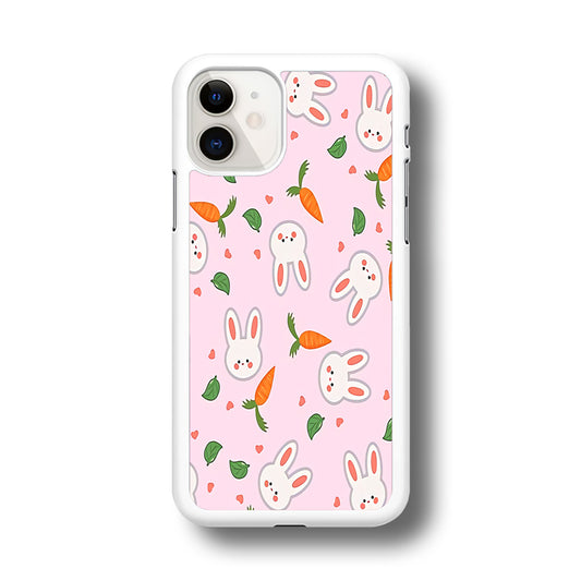 Rabbit Carrot Doodle iPhone 11 Case