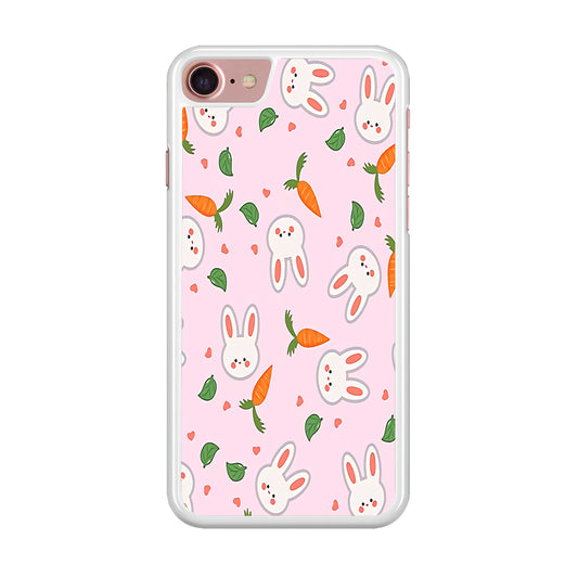 Rabbit Carrot Doodle iPhone 7 Case