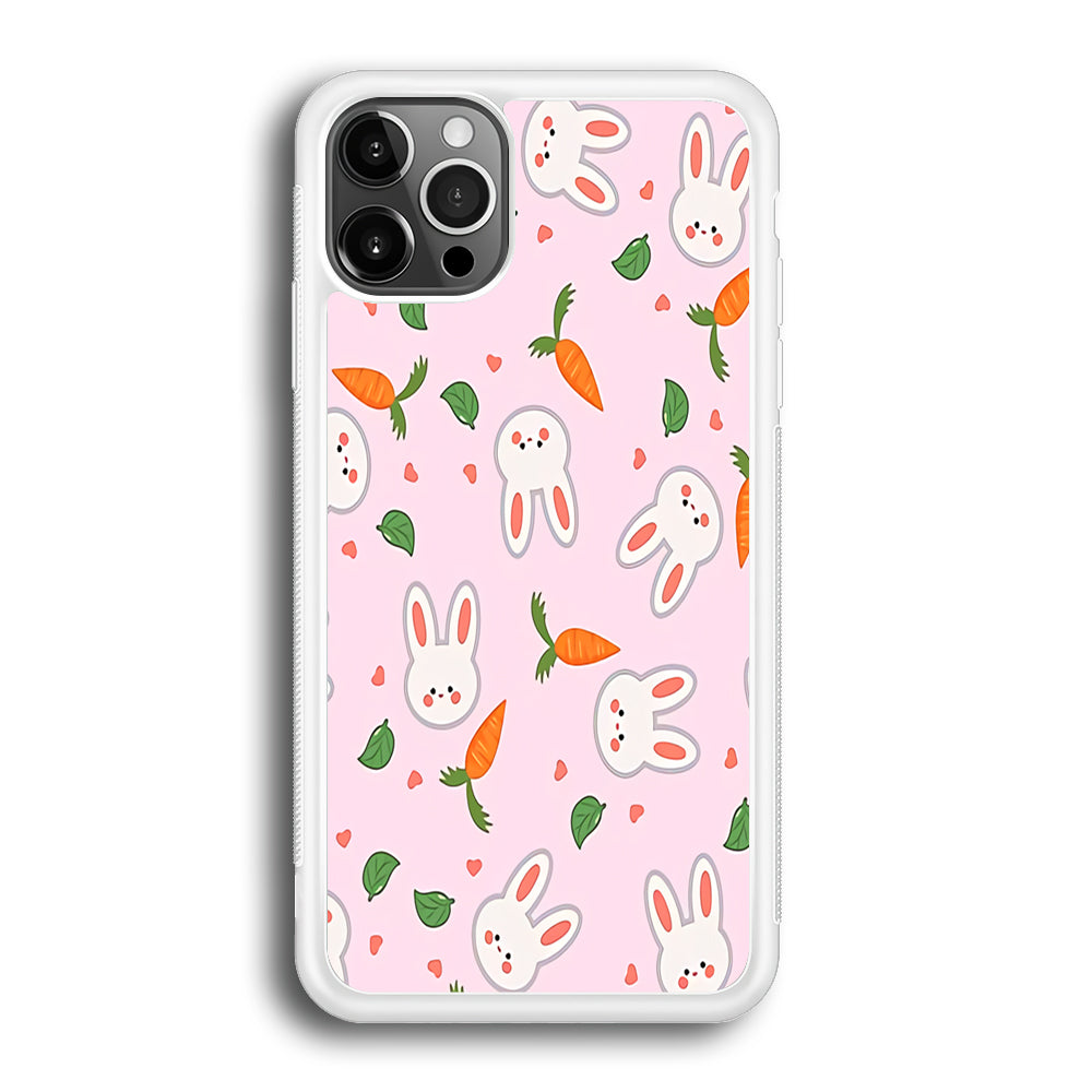 Rabbit Carrot Doodle iPhone 12 Pro Case