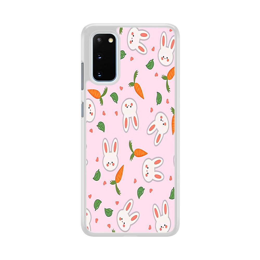 Rabbit Carrot Doodle Samsung Galaxy S20 Case