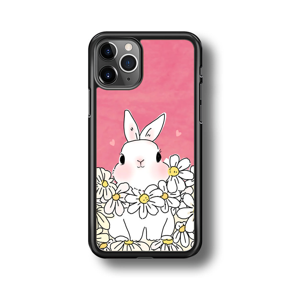 Rabbit Cute Flowers iPhone 11 Pro Max Case