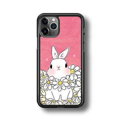 Rabbit Cute Flowers iPhone 11 Pro Case