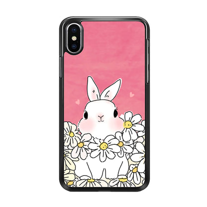 Rabbit CuteFlowers iPhone Xs Case