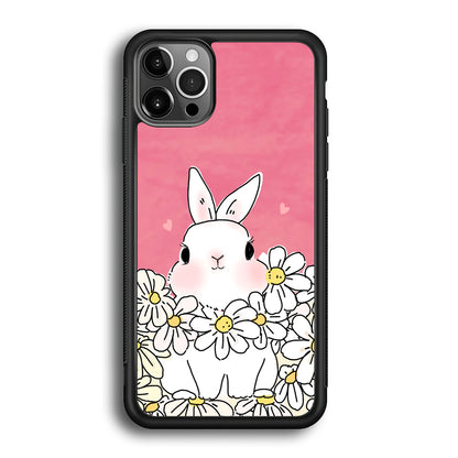 Rabbit Cute Flowers iPhone 12 Pro Case