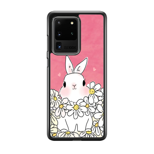 Rabbit CuteFlowers Samsung Galaxy S20 Ultra Case
