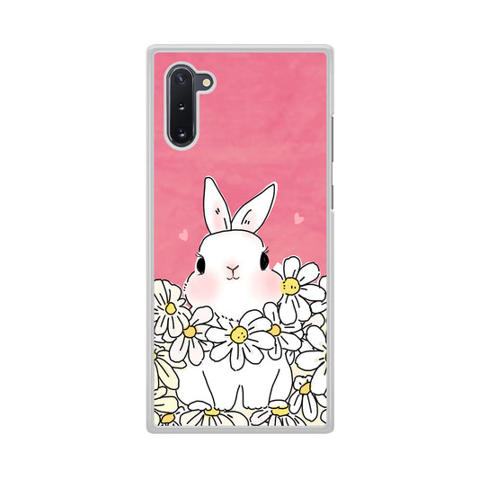 Rabbit Cute Flowers Samsung Galaxy Note 10 Case