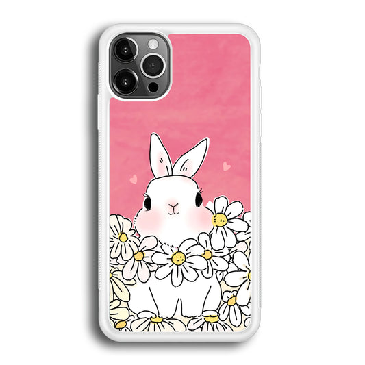 Rabbit Cute Flowers iPhone 12 Pro Case